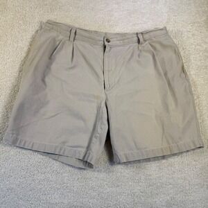 Savane Mens Khaki Chino Shorts Pleated Front Size 38 Casual Retro Y2K Classic